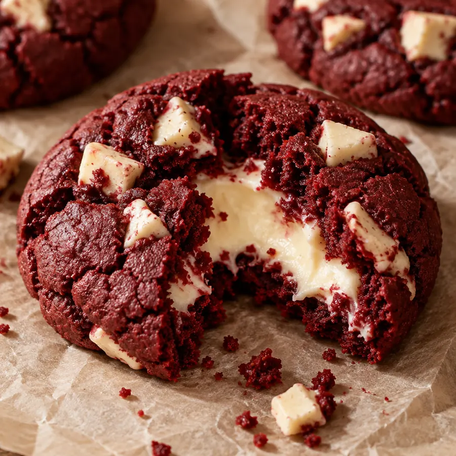 Red Velvet Cheesecake thick NYC-style cookie